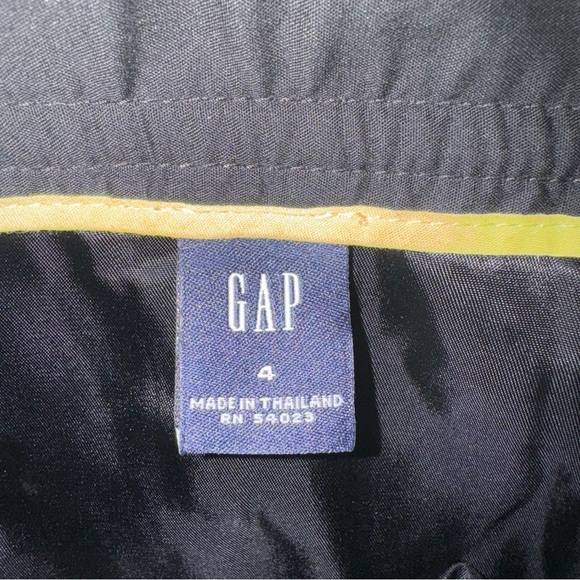 GAP Womens gray mini skirt 4 wool blend fully lined button Y2K 90s 2000s career - Picture 6 of 15